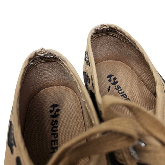 Superga 38 Platform Flatform Leopard Print Sneaker Casual Trainer Boho - Picture 4 of 6